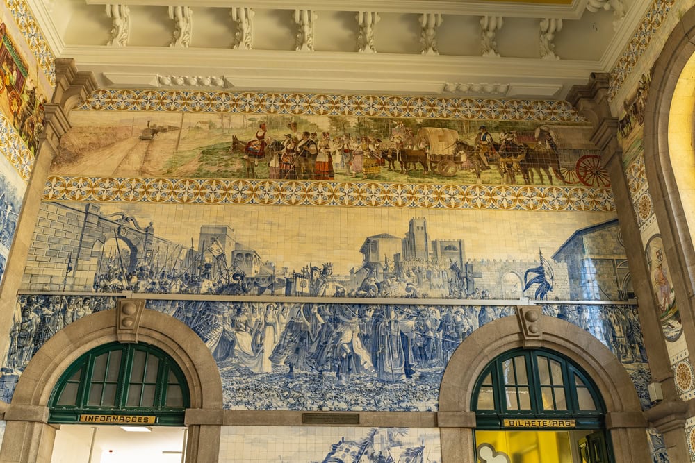 historic railway station in porto portugal