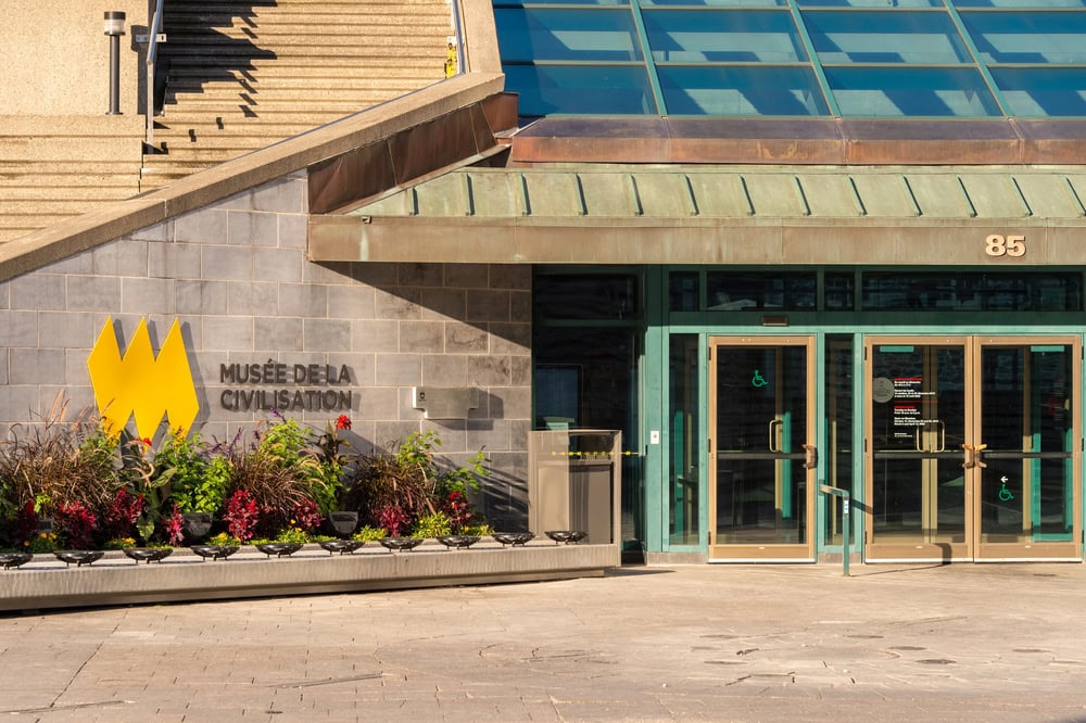 exterior photo of the musee de la civilisation in quebec city